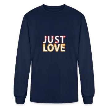 Just Love - Men's Long Sleeve T-Shirt - navy - Front