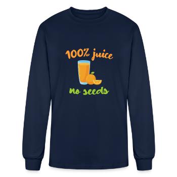 100 Percent Juice No Seeds Essential - Men's Long Sleeve T-Shirt - navy - Front