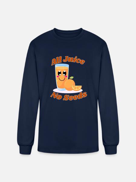 All juice no seeds - Men's Long Sleeve T-Shirt - navy