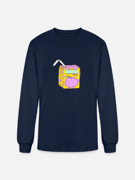 all juice no seeds - Men's Long Sleeve T-Shirt - navy
