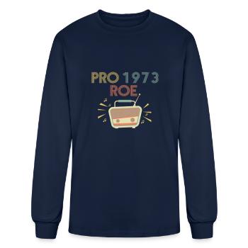 Pro 1973 Roe - Men's Long Sleeve T-Shirt - navy - Front