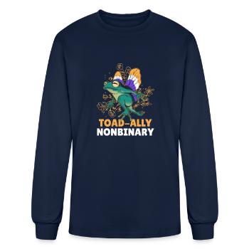 Toad-Ally Nonbinary - Men's Long Sleeve T-Shirt - navy - Front