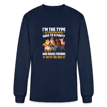 I'm the type of girl you go to war beside - Men's Long Sleeve T-Shirt - navy - Front