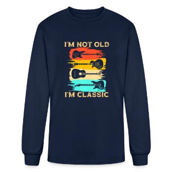 Cool Acoustic Guitar Acoustic Guitar Player - Men's Long Sleeve T-Shirt - navy - Front