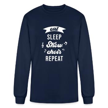 Eatleephow Choir Repeat Choiringer - Men's Long Sleeve T-Shirt - navy - Front