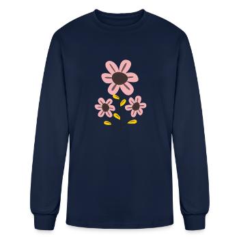 Rosary Flowers - Men's Long Sleeve T-Shirt - navy - Front