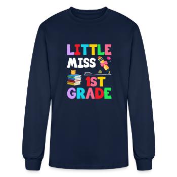 Little Miss First 1st Grade - Men's Long Sleeve T-Shirt - navy - Front