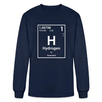 Hydrogen Element (white) - Men's Long Sleeve T-Shirt - navy - Front