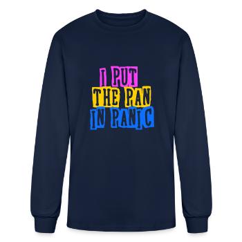I Put The Pan In Panic - Men's Long Sleeve T-Shirt - navy - Front