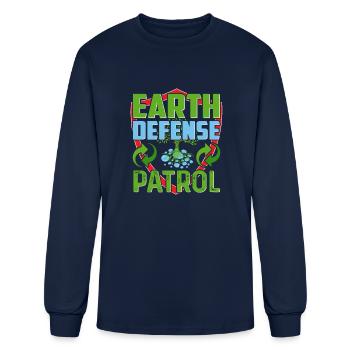 Environment earth defense patrol - Men's Long Sleeve T-Shirt - navy - Front