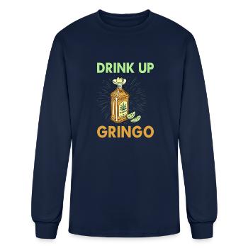 Drink Up - Men's Long Sleeve T-Shirt - navy - Front