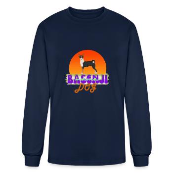 Basenji Mama Dog Lover Basenji Owner Basenji Mom - Men's Long Sleeve T-Shirt - navy - Front