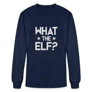 what the elf - Men's Long Sleeve T-Shirt - navy - Front