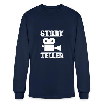 story teller - Men's Long Sleeve T-Shirt - navy - Front