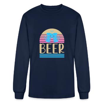 beer - Men's Long Sleeve T-Shirt - navy - Front