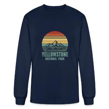 Yellowstone National Park - Men's Long Sleeve T-Shirt - navy - Front