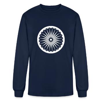 Ashok Chakra - Men's Long Sleeve T-Shirt - navy - Front