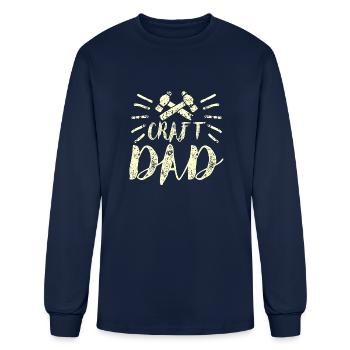 Papa artisanal - T-shirt à manches longues Homme - marine - Devant
