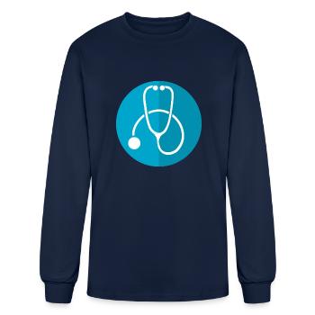 Stethoscope - Men's Long Sleeve T-Shirt - navy - Front