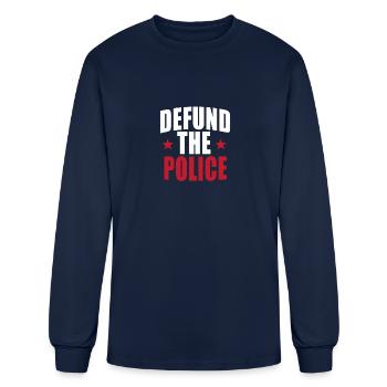 Defund The Police - Men's Long Sleeve T-Shirt - navy - Front