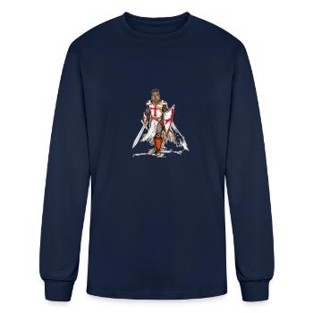 Templar Knight - Men's Long Sleeve T-Shirt - navy - Front