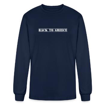 Greece - Men's Long Sleeve T-Shirt - navy - Front