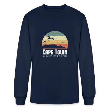 Cape Town Is Calling And I Must Go South Africa - Men's Long Sleeve T-Shirt - navy - Front