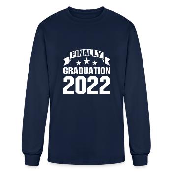 Finally Graduation 2022 - Men's Long Sleeve T-Shirt - navy - Front