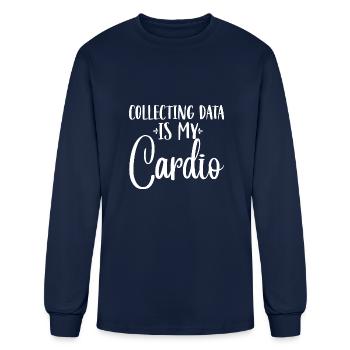 Collecting Data Is My Cardio - Men's Long Sleeve T-Shirt - navy - Front