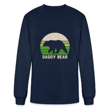 Daddy Bear - Men's Long Sleeve T-Shirt - navy - Front