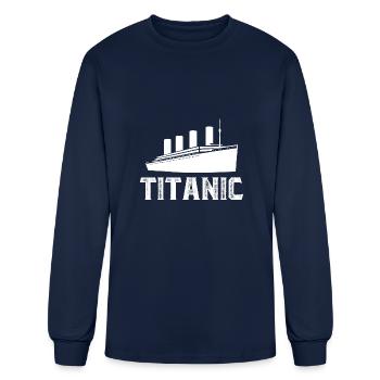 titanic - Men's Long Sleeve T-Shirt - navy - Front