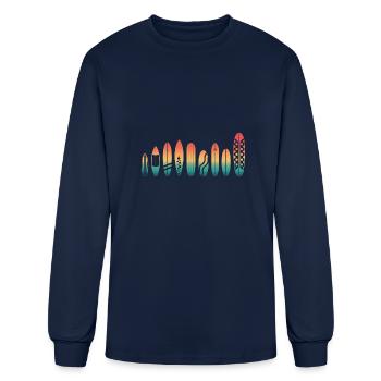 Different Skateboard Skate Board Types - Men's Long Sleeve T-Shirt - navy - Front