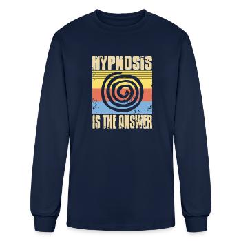 Hypnosis is the Answer - Men's Long Sleeve T-Shirt - navy - Front