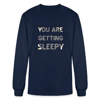 You are getting Sleepy Hypnosis Slogan - Men's Long Sleeve T-Shirt - navy - Front