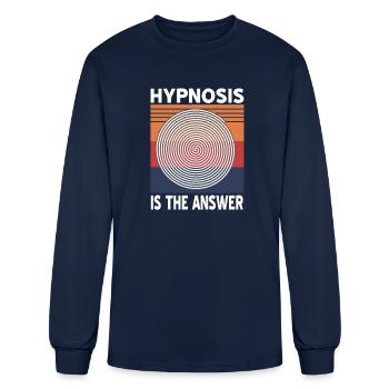 Hypnosis is the Answer - Men's Long Sleeve T-Shirt - navy - Front