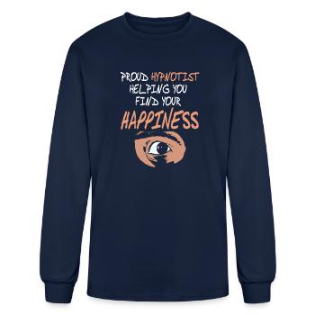 Proud Hypnotist helping you find your Happiness Hy - Men's Long Sleeve T-Shirt - navy - Front