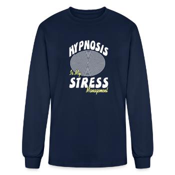 Hypnosis is my Stress Management - Men's Long Sleeve T-Shirt - navy - Front