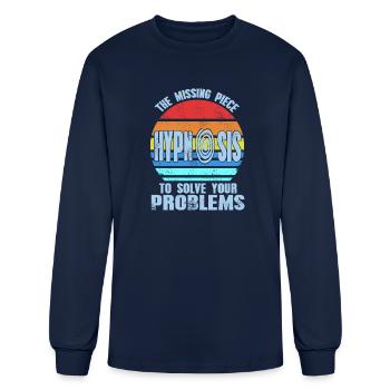 The missing Piece to solve your problems Hypnosis - Men's Long Sleeve T-Shirt - navy - Front
