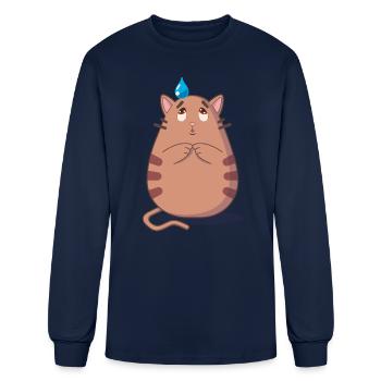 Cattitude - Embarrassed - Men's Long Sleeve T-Shirt - navy - Front