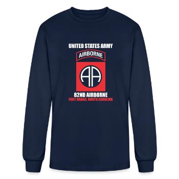 US airborne fort bragg north carolina - Men's Long Sleeve T-Shirt - navy - Front