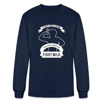 Fight Milk - Men's Long Sleeve T-Shirt - navy - Front