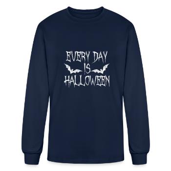 Everyday Is Halloween - Men's Long Sleeve T-Shirt - navy - Front