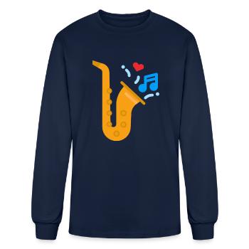 Saxophone - Men's Long Sleeve T-Shirt - navy - Front