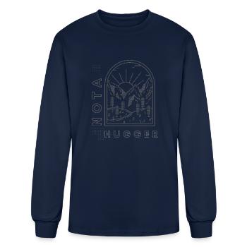not a hugger - Men's Long Sleeve T-Shirt - navy - Front