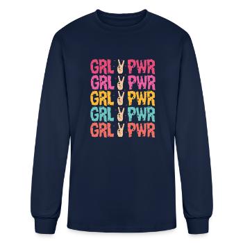 Girl Power - Men's Long Sleeve T-Shirt - navy - Front