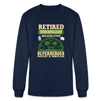 Retired Doctor Healthcare Professional - Men's Long Sleeve T-Shirt - navy - Front
