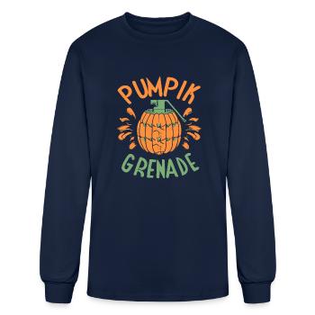 Grunt Style Jack O Nade GRENADE PUMPIK - Men's Long Sleeve T-Shirt - navy - Front