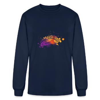 Doner Kebab Color Blob Dumpling - Men's Long Sleeve T-Shirt - navy - Front