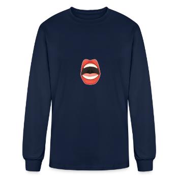 mouth - Men's Long Sleeve T-Shirt - navy - Front