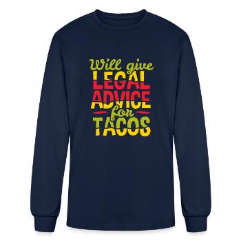 Lawyer Legal Advice Taco - Men's Long Sleeve T-Shirt - navy - Front